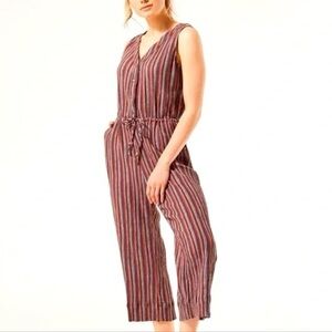 Pact organic cotton stripe jumpsuit